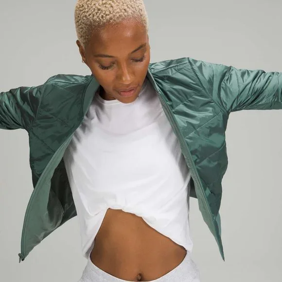 NWT Lululemon Non Stop Reversible Bomber, Sz 4, Tidewater Teal! - Picture 4 of 11